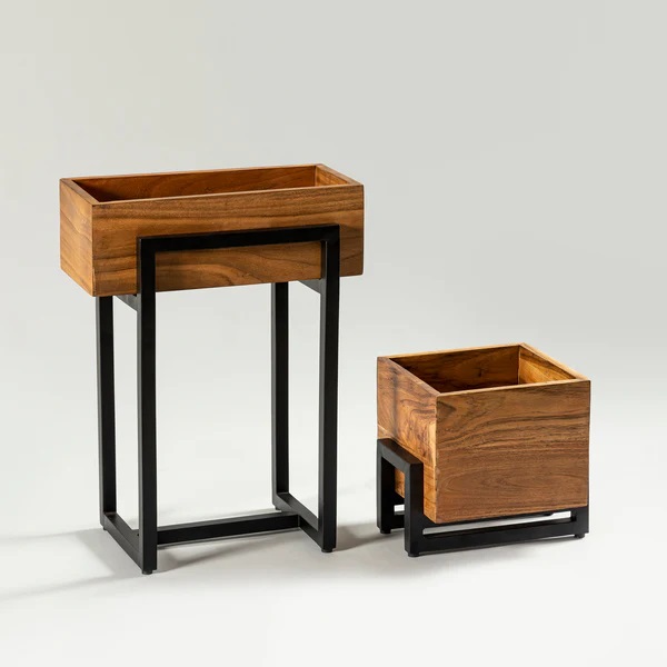 Кашпо железное набор 3 предмета для растений