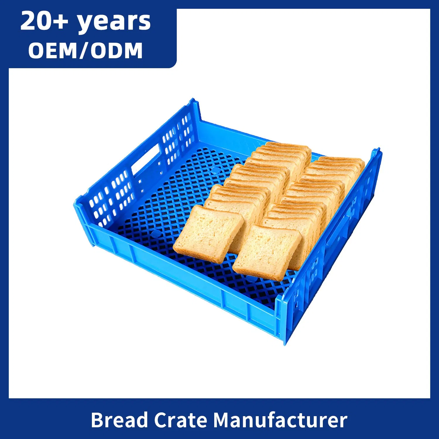 Hot Selling High Quality Bread Toast Bakery Food Grade PP Plastic Bubble Cover Wholesale Stackable Storage Tray Crate Customized
