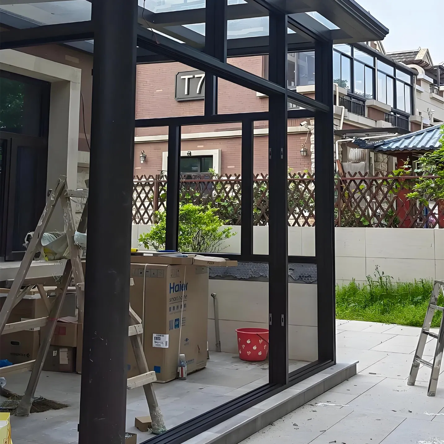 Tempered Glass Roof Aluminum Sunroom for Villa Garden Courtyard Terrace