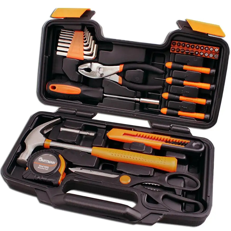 Plastic Toolbox Storage Case Packing Home Use General Household Hand Tool Kit Hand Tool Set