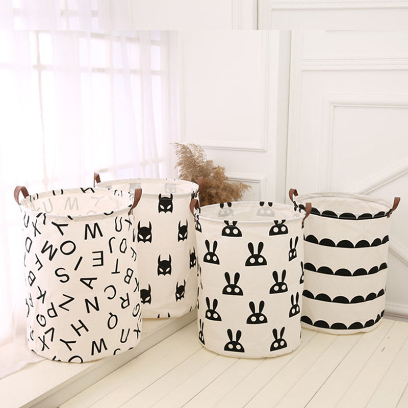 Waterproof Cotton Portable Collapsible Hamper Dirty Laundry Basket