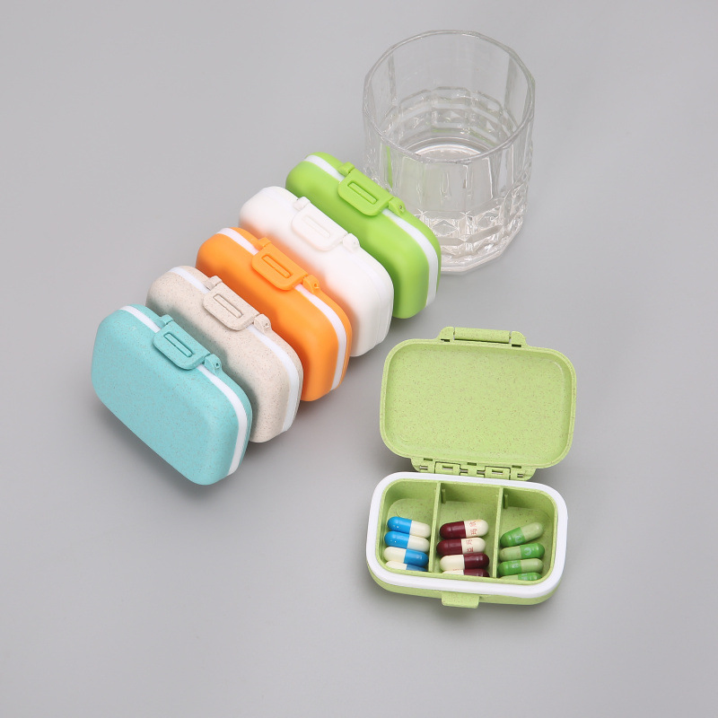 Promotional Customized Logo Weekly Pill Organizer Pill Medicine Dispense Container Box