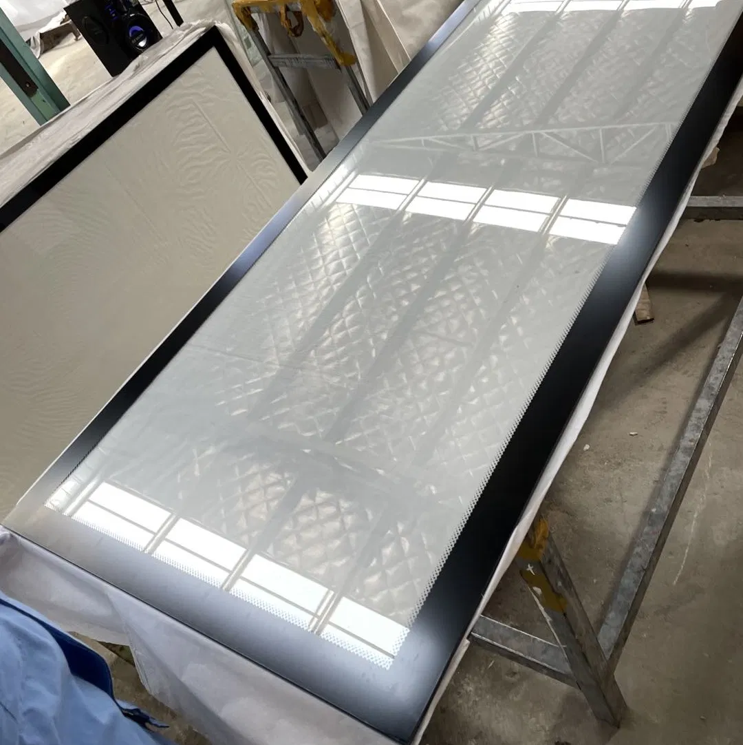 China Silk Screen Ceramic Frit Digital Printed Toughened Glass with Black Frame for Shower Door/Decoration Door Glass