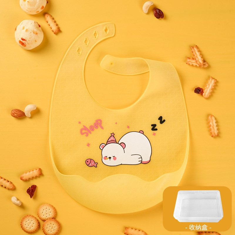 Waterproof Silicone Boy Girl Eating Bibs Wholesale Baby Feeding Bibs