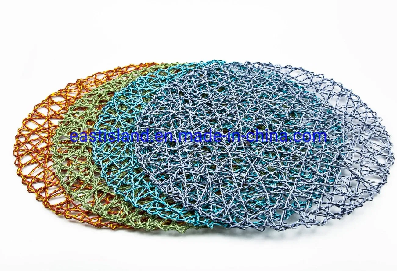 Handmade Round Fsc Paper Rope Straw Placemats