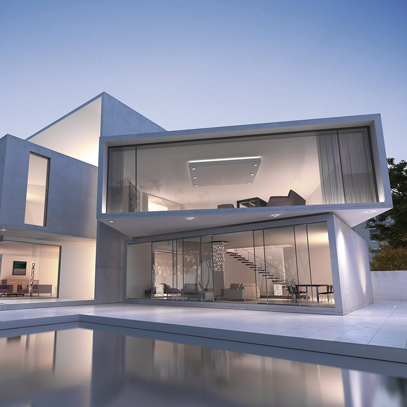 Panoramic View Narrow Frame /Frameless Security Aluminium Sliding Window Customization