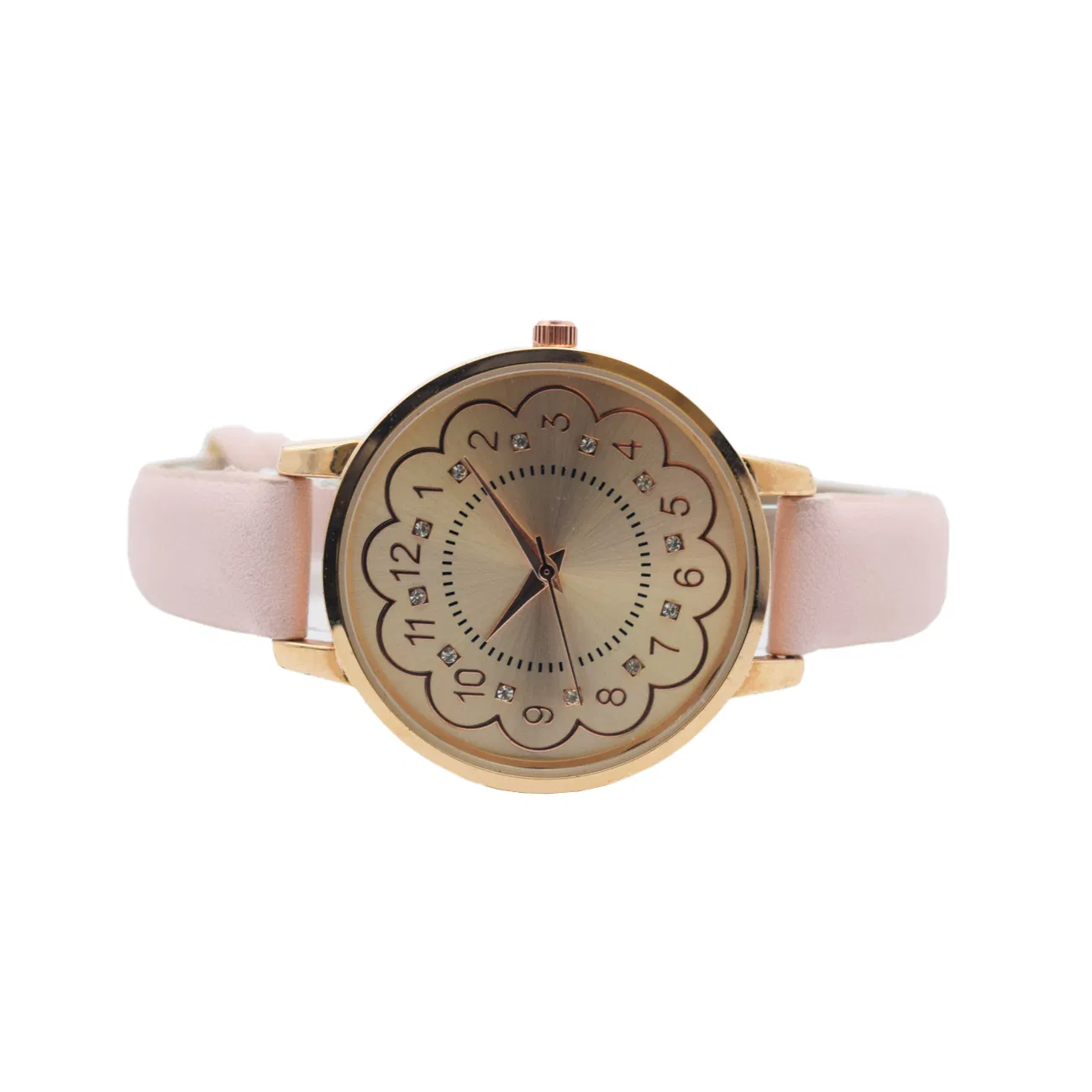 Arabic Numerals with Stone Lady Leather Watch Gift Fashion Watch