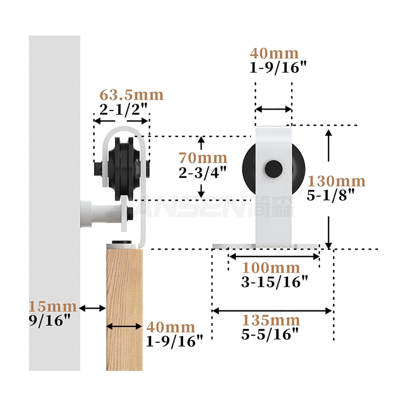 Premium Mini Barn Door Hardware Kit for Stylish Cabinets