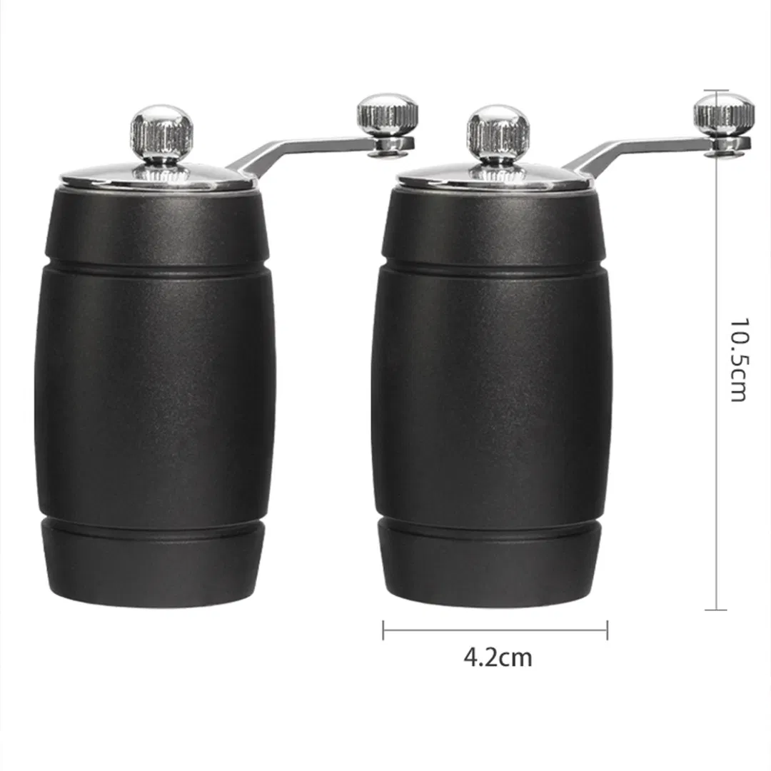 Mini Hand-Cranked Spice Mill Multi-Purpose Pepper & Salt Grinder with Ceramic Core for Home & Outdoor Use