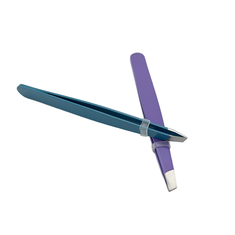 Hgih Grade Professional Stainless Steel Slanted Eyebrow Tweezers with Pointed Tip