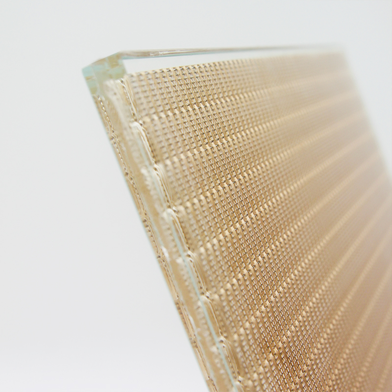 Guangzhou Glass Factory Customized Decorative Art Metal Wire Mesh Laminated Safety Glass