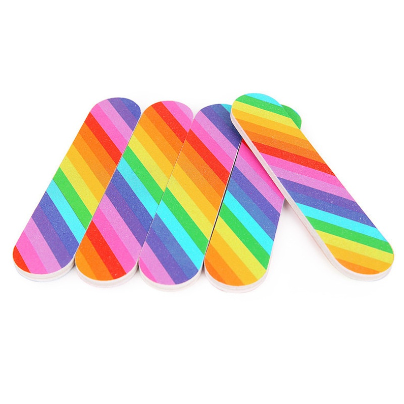 Direct Sales of Short Colored Rectangular Sponge Nail Rub Strip