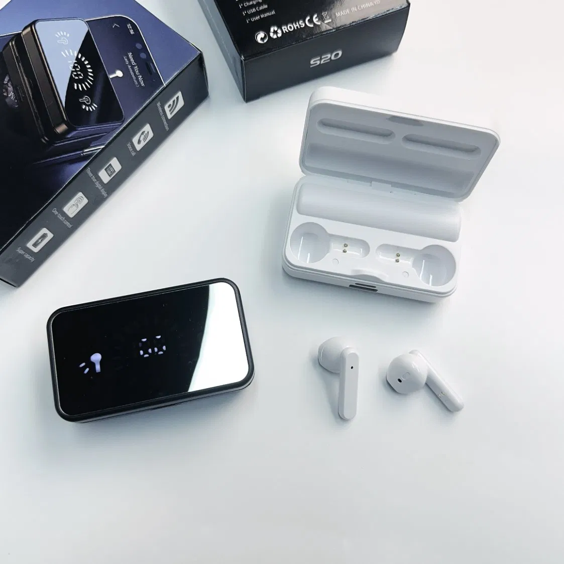 Factory Wholesale Ipx5 Sports Gaming Earphone Good Quality Hot Sales Tws Wireless Half in Ear Headphones Earbuds