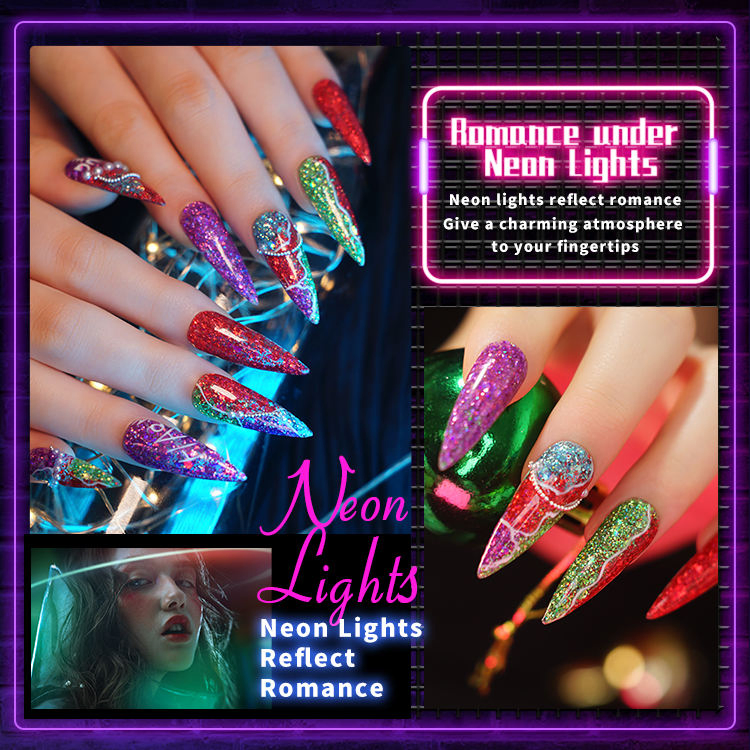 R S Nail Neon Fairyland Gel Gel Polish Set 15ml Soak off UV Gel Nail Polish
