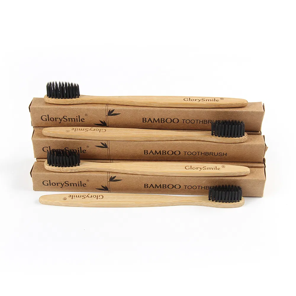 Hot Selling Hotel Disposable Toothbrush Wholesale Soft Nylon Bristle Wooden Toothbrush for Cleaning