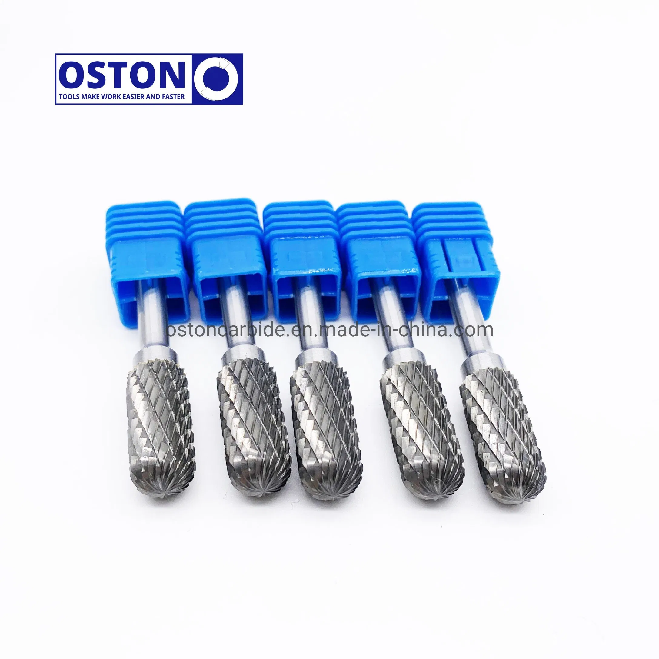 C1020X06 C Type Customized Tool Parts Cylinder Shape with Radius End Double Cut Rotary Bur Rotary Files Cemented Tungsten Carbid