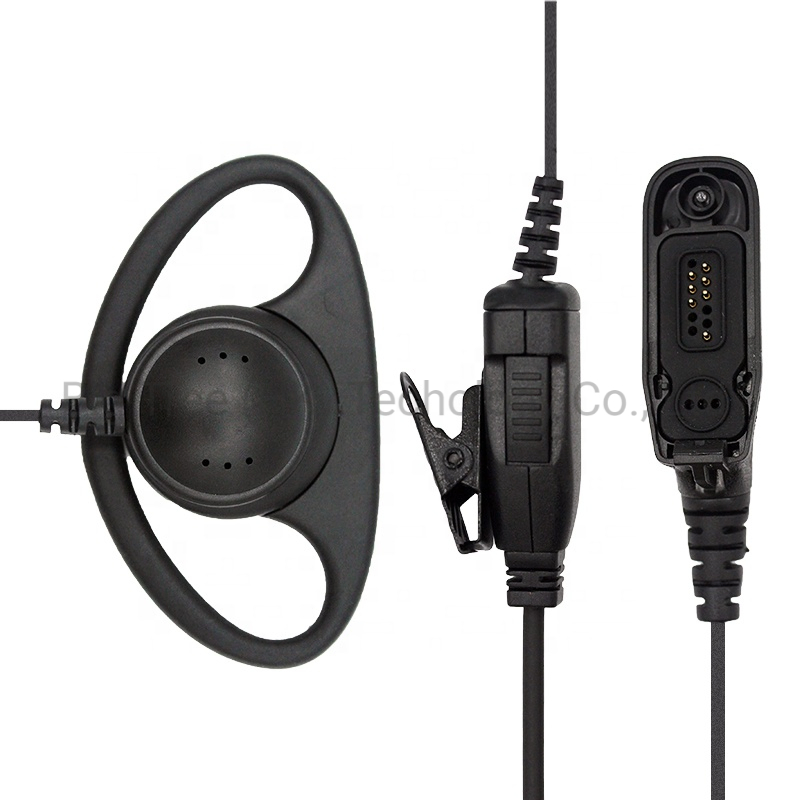 D Ring Security Earpiece Ptt Mic for Motorola Walkie Talkie Dp Xpr Dgp Apx Series Radio