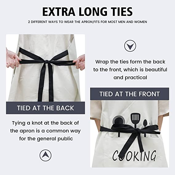 Waterproof Salon Canvas Leather with Pockets Hairdresser Apron