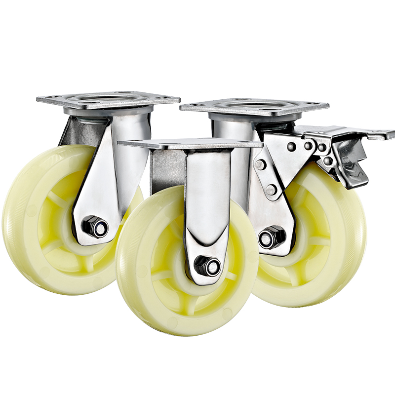4" 5" 6" 8" Stainless Steel Heavy Duty PU/TPR/PA/Solid Steel Caster Wheels Industrial Anti-Rust Trolley Casters