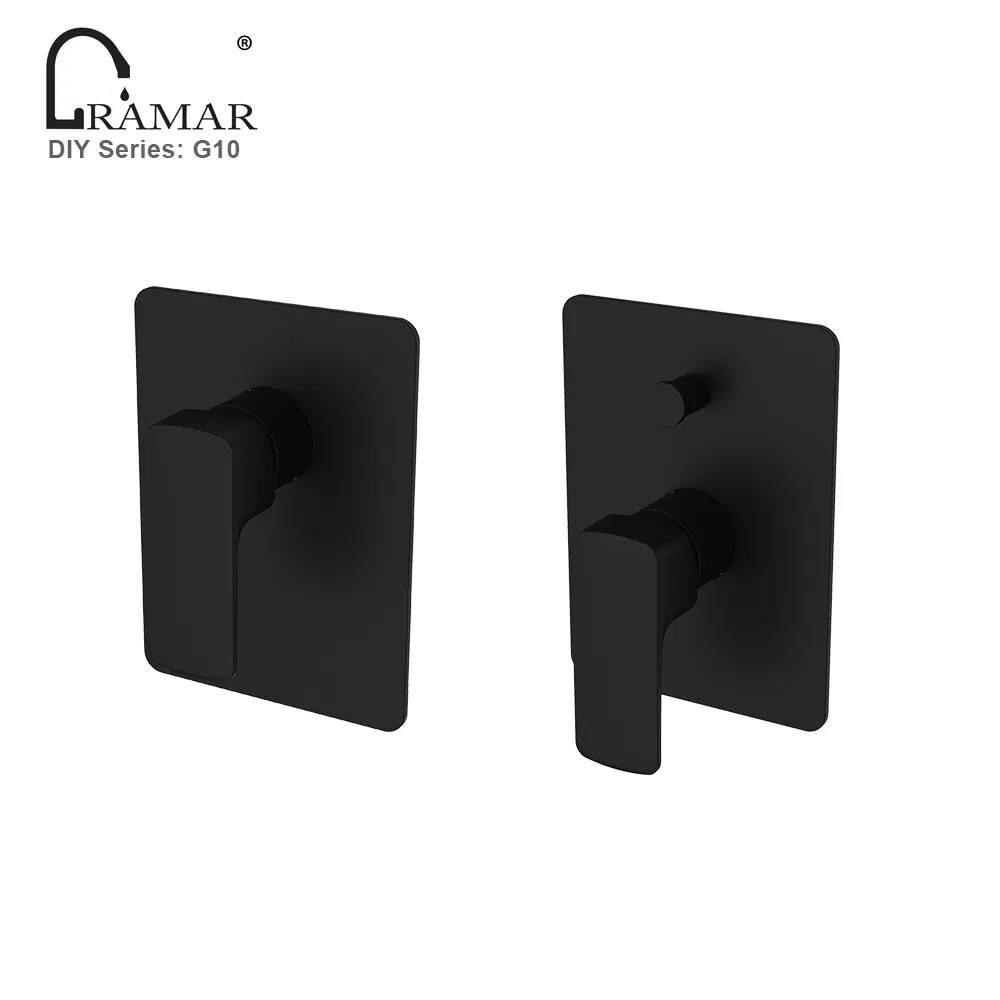 Modern Concealed 2-Way Shower Mixer with Diverter for Bathrooms