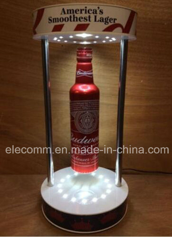 New Technology Magnetic Floating Acrylic Beer Bottle Display Stand for Advertising