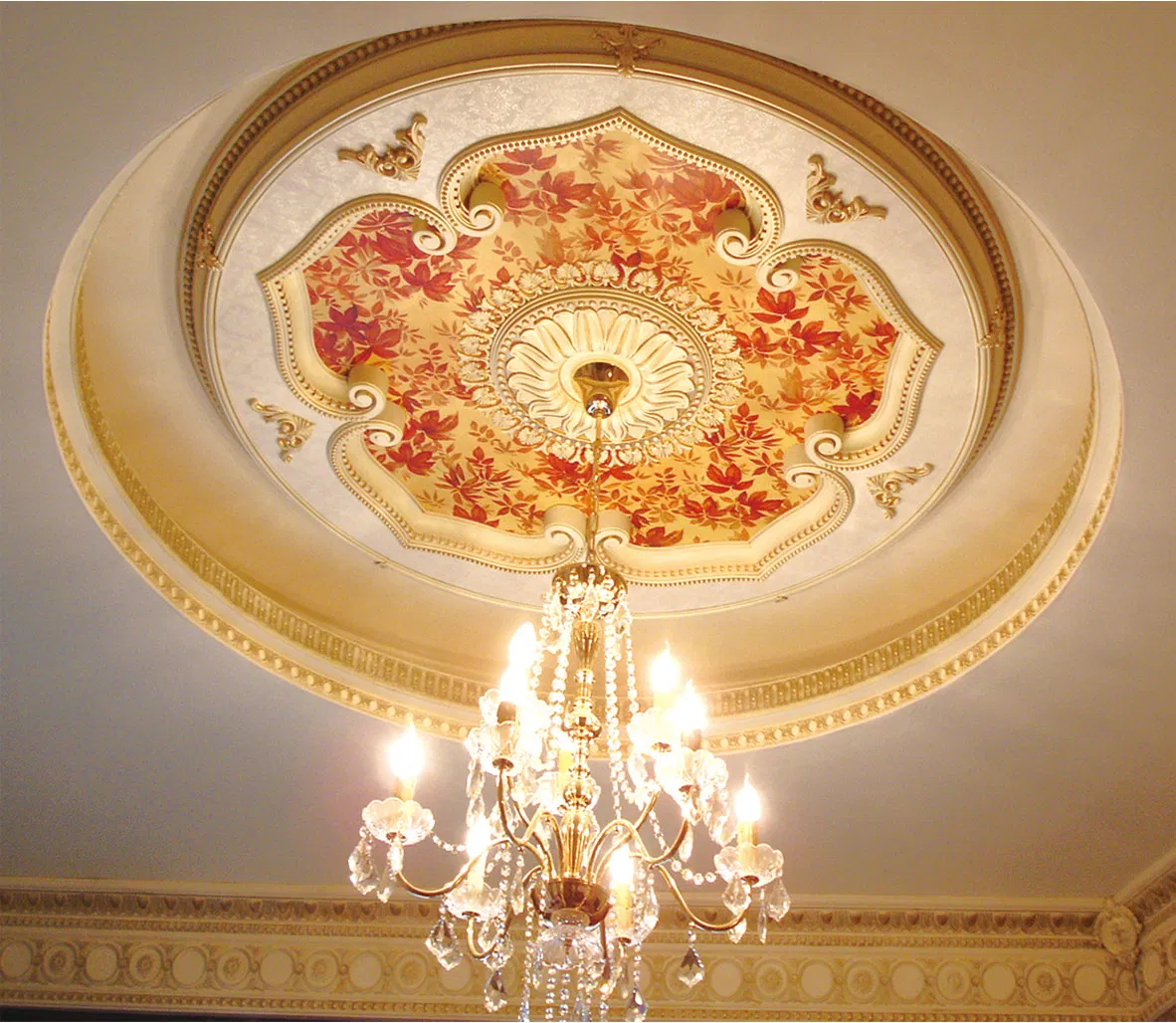 Banruo Artistic White and Floral PS Polystyrene Ceiling Medallions
