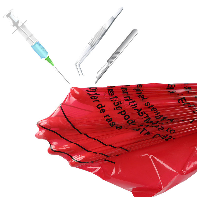 Medical Garbage Classification Bag Infectious Traumatic Dual Choice Leak-Proof Anti-Cross Infection High-Strength HDPE Material Roll Portable