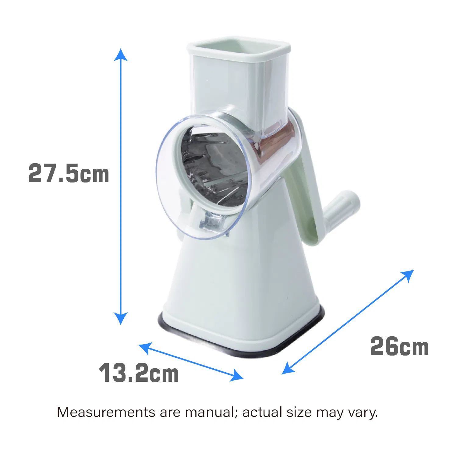 Тёрка для сыра из нержавеющей стали с контейнером, зелёная