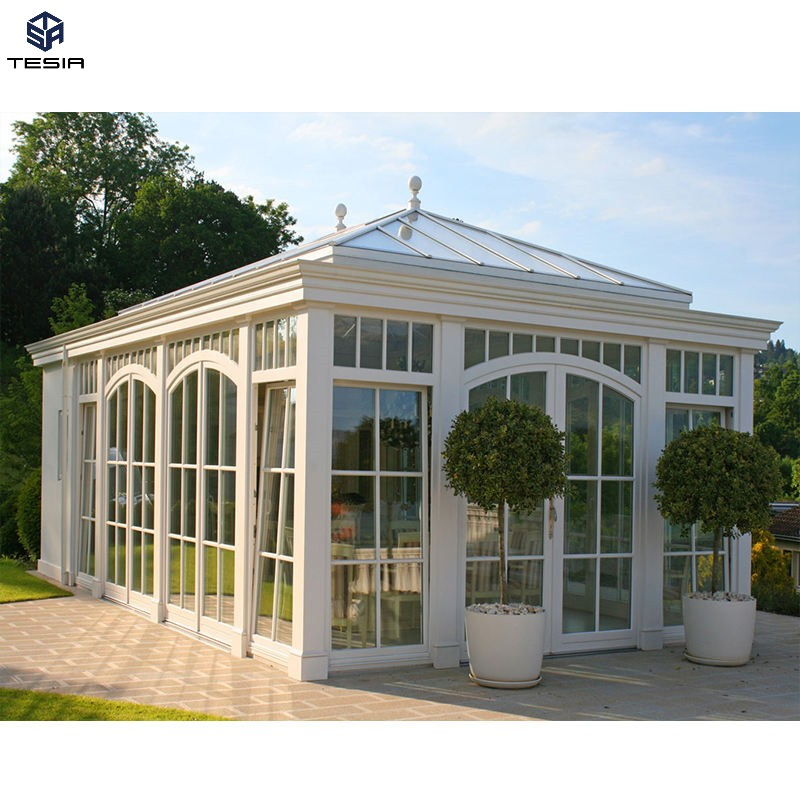 Prefabricated Sliding Retractable Sophisticated Glass House Aluminum Mobileglass Sunroom