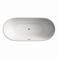 Freestanding Bathtub Bath Tub - Classic White Finish & Standard Size for Easy Matching