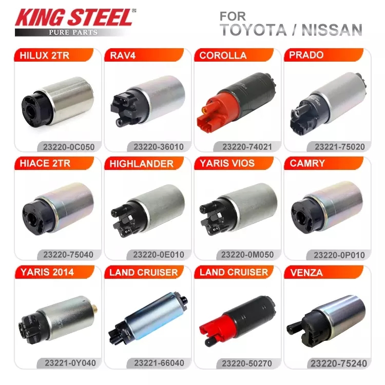 Kingsteel Factory Price Auto Spare Parts High Pressure Car Engine Electric Fuel Pump for Toyota Nissan Mitsubishi Honda Hyundai KIA Suzuki Fuel Pump