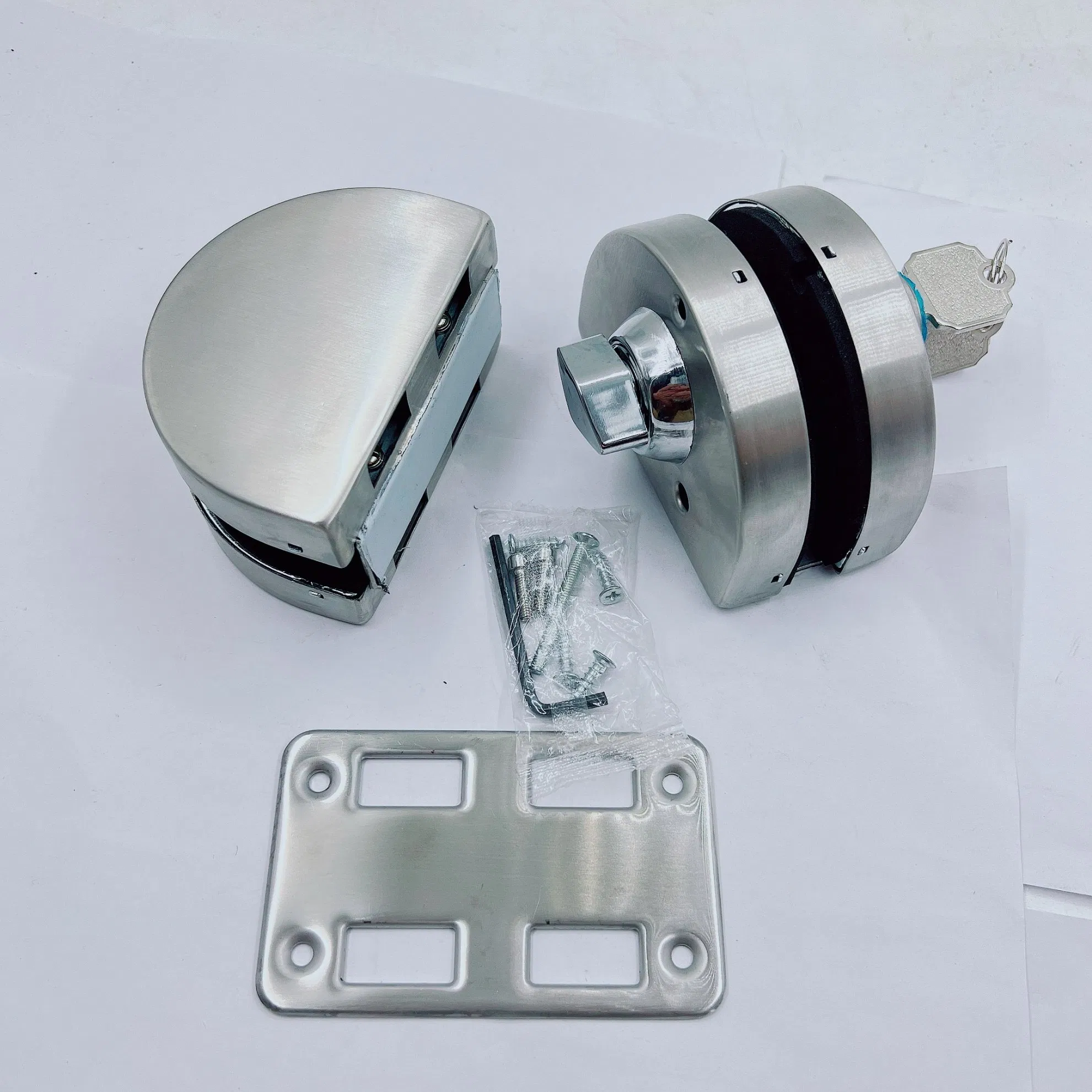 Semi Round Glass Door Stainless Steel 304 Center Lock