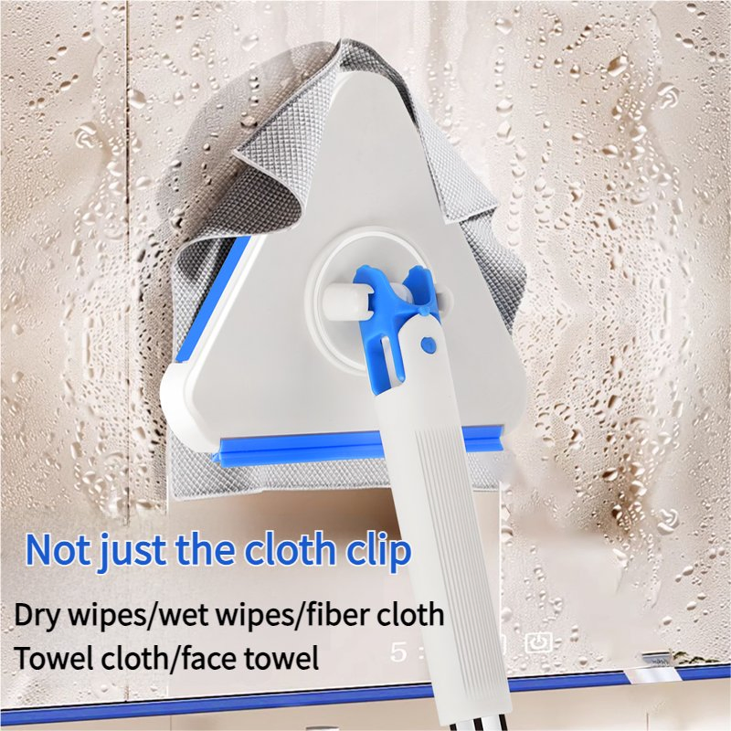 Flat Mop Stainless Steel Extendable Handle Microfiber Pad Wet Dry Cleaning Mop