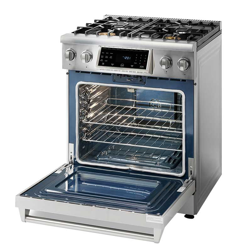 Hyxion Stainless Steel 4 Burner Gas Stove with Front Touch