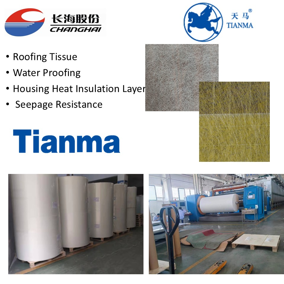Glass Fiber Non Woven Tissue Veil for Pipe, Anti-Corrosion on Steel Pipelines