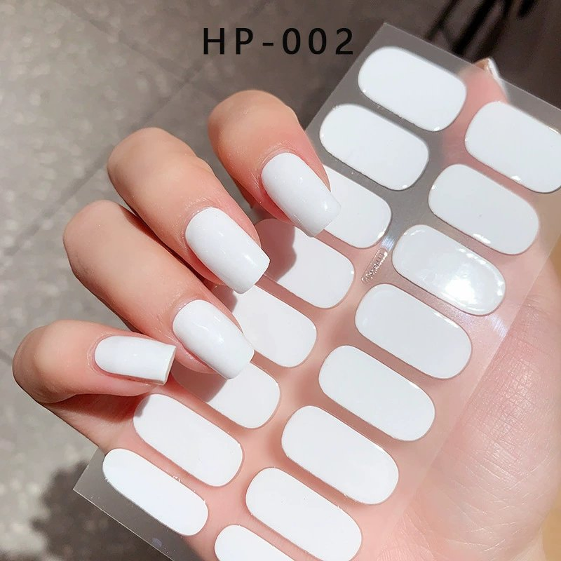 Long-Lasting UV Gel Nail Art Stickers Waterproof Soft Gel Nail Decals