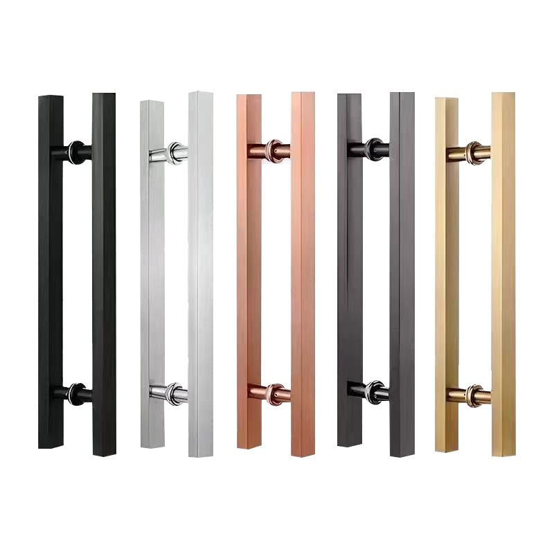 Stainless Steel H-Shaped Modern Minimalist Square Pipe Thickened Door Handle