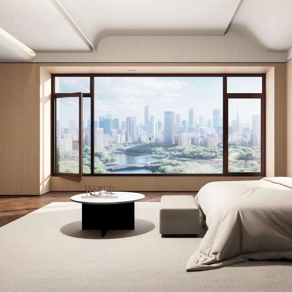 Алюминиевое поворотно-откидное окно с двойным стеклопакетом