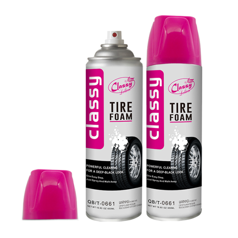Powerful Cleaning for a Deep-Black Look Tire Foam