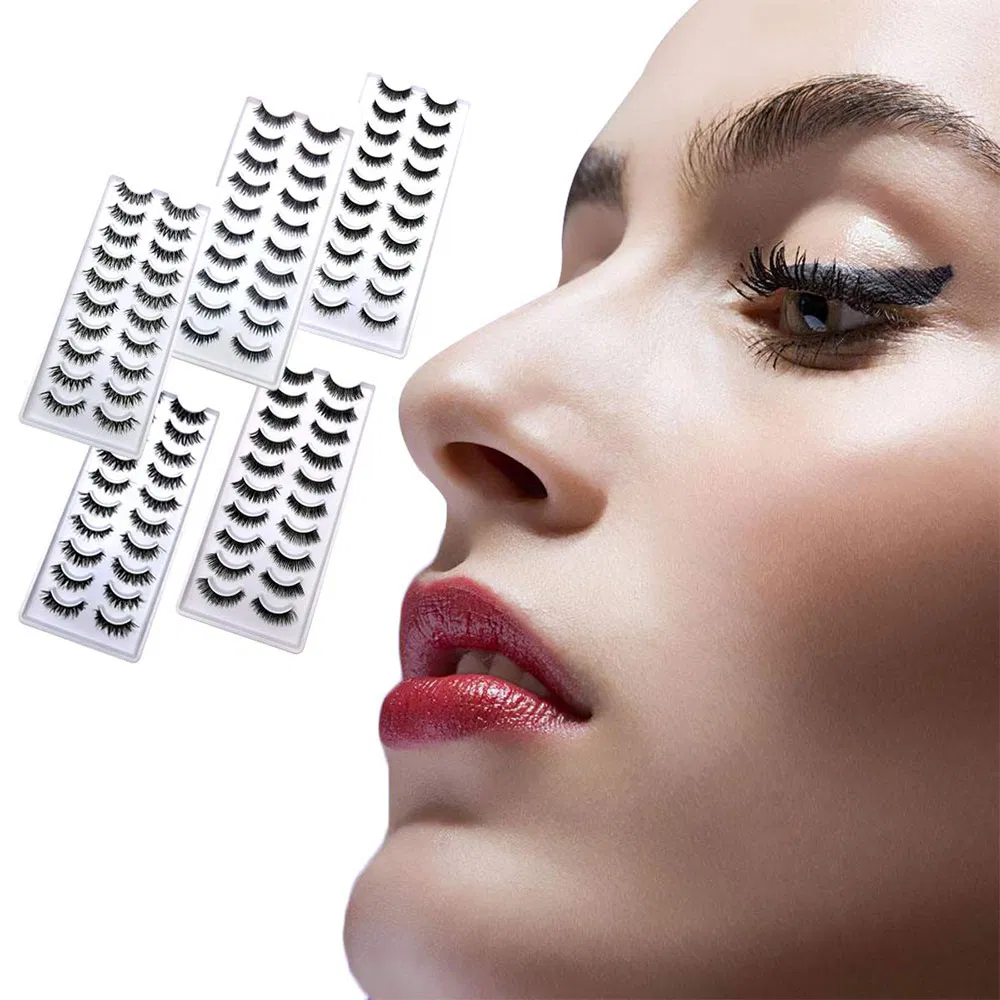 Handmade Reusable Soft Fake Natural Look False Eyelashes