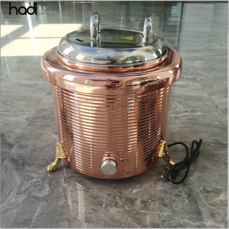 220V Electric Stainless Steel Soup Kettle Warmer for Hotels and Buffets Food Warmer Pot