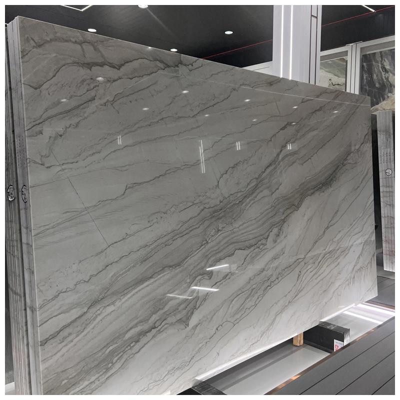 Brazilian Exotic Calacatta White Quartzite Slabs for Countertops and Tiles