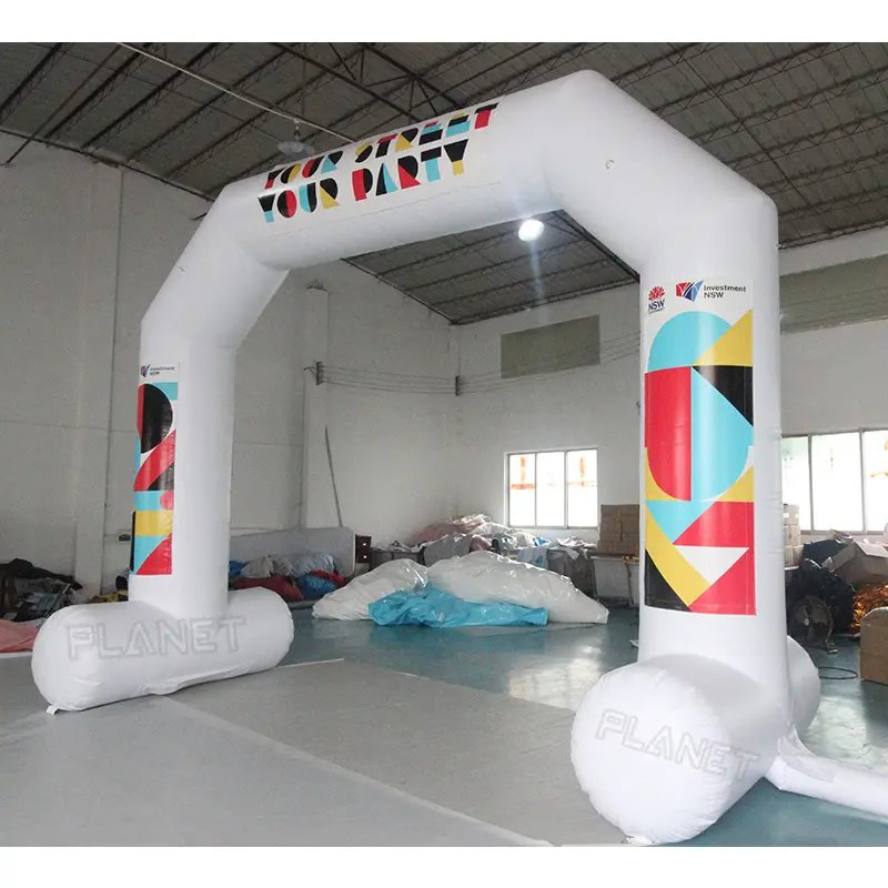 China Airtight PVC Inflatable Entrance Arch Gate Advertising Inflatable Race Archway for Outdoor