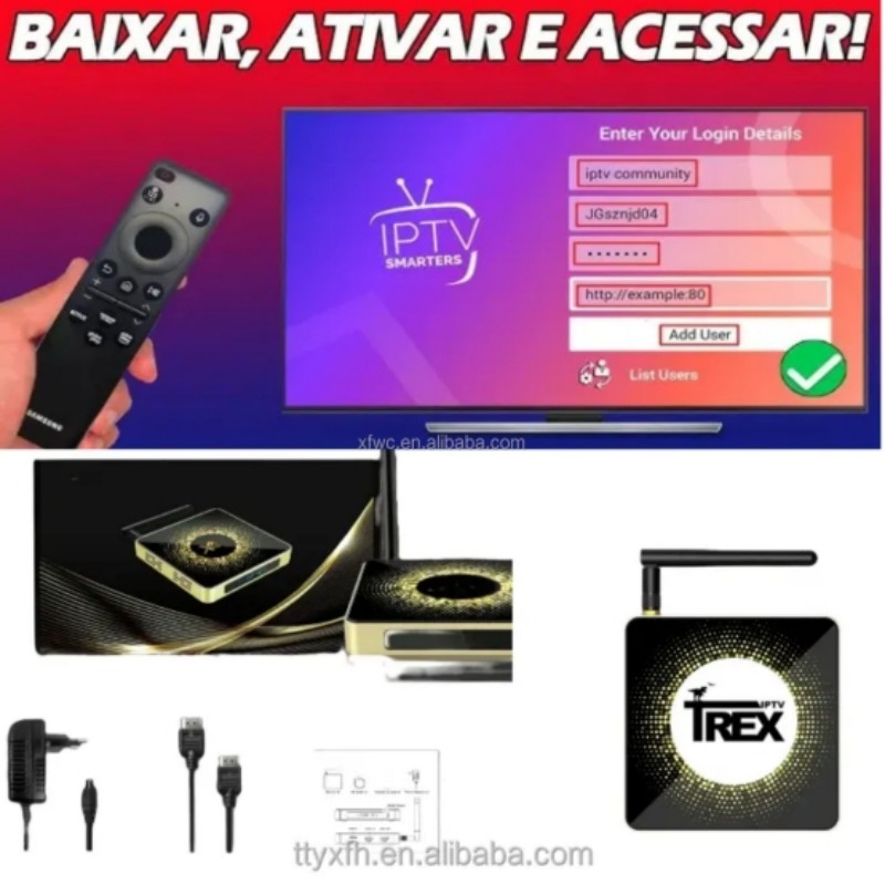 Best 8K Iptu T-Rex 4K TV Box Ultra8kott HD TV Sample Free Panel