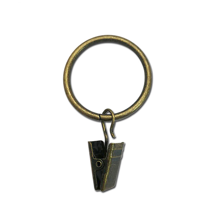 Wholesale 12 Pieces Per Set Iron Metal Shower Curtain Double Ring Hooks