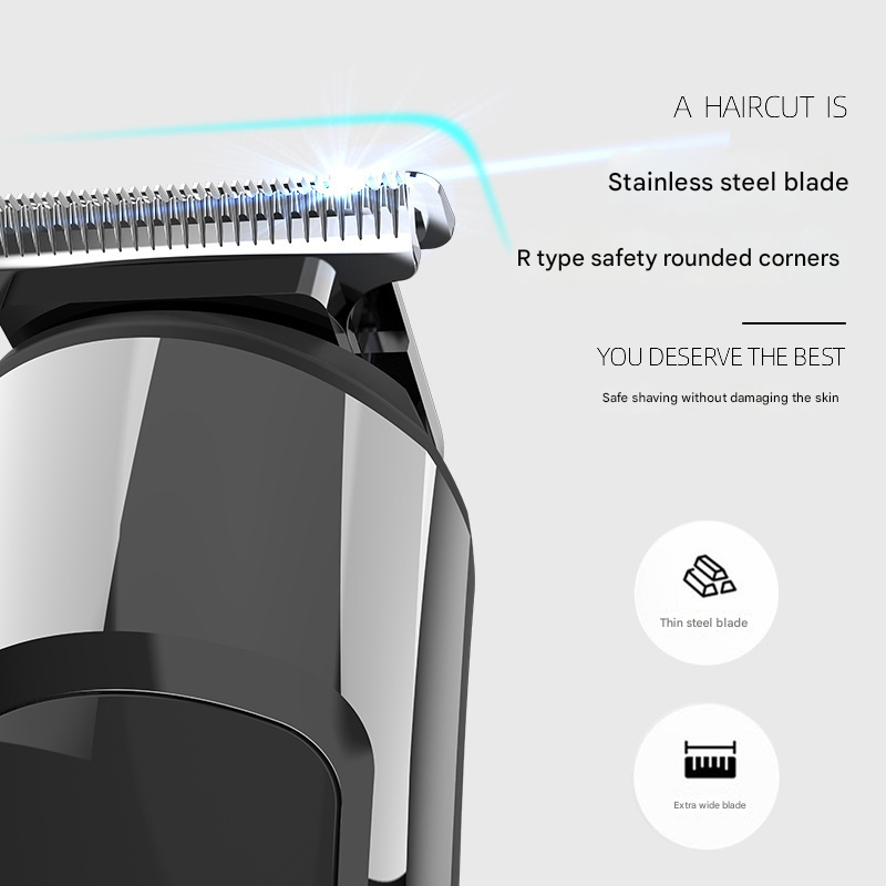 Wholesale Household Cordless Electric Multi-Functional Hair Clipper for Men, Low Noise Facial Beard and Hair Trimmer