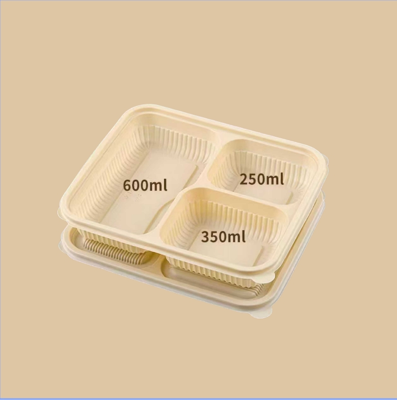 Microwave-Safe Durable Plant-Based Corn Starch Blend Takeaway Food Box