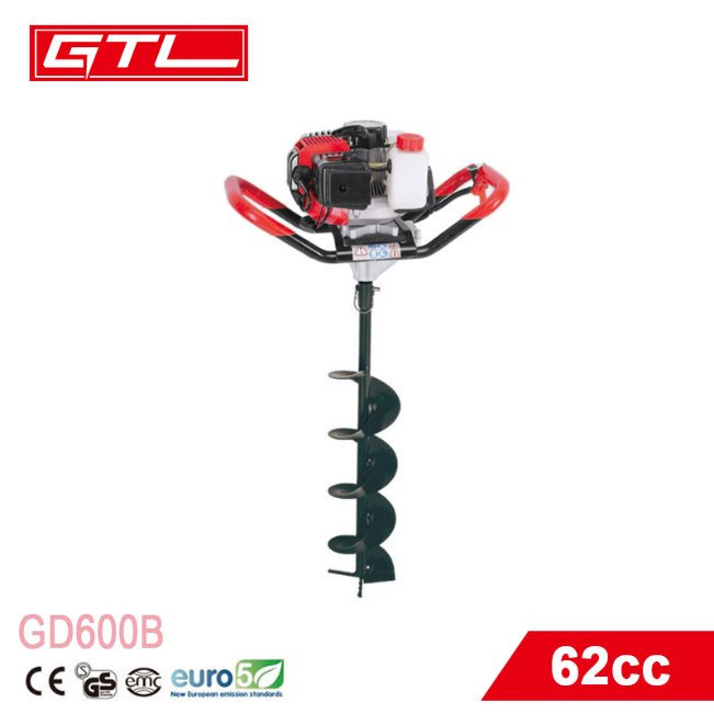 62cc Gasoline Post Hole Digger Soil Digging Machine Earth Auger with Ground Drill (GD600B)
