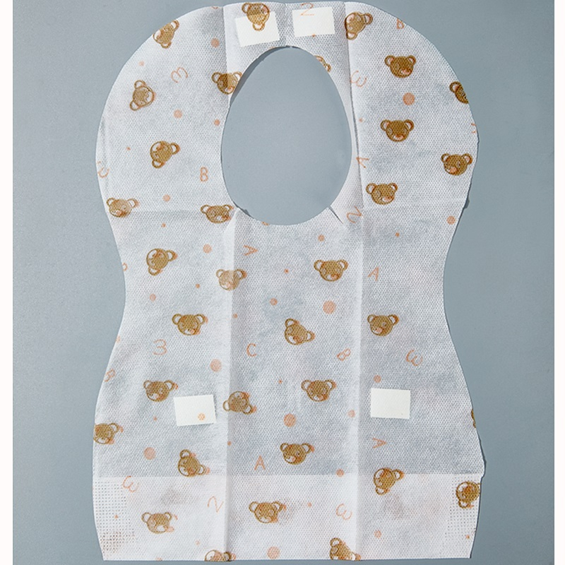 Stylish Custom Feeding Bibs Nonwoven Disposable Bibs for Young Baby Portable