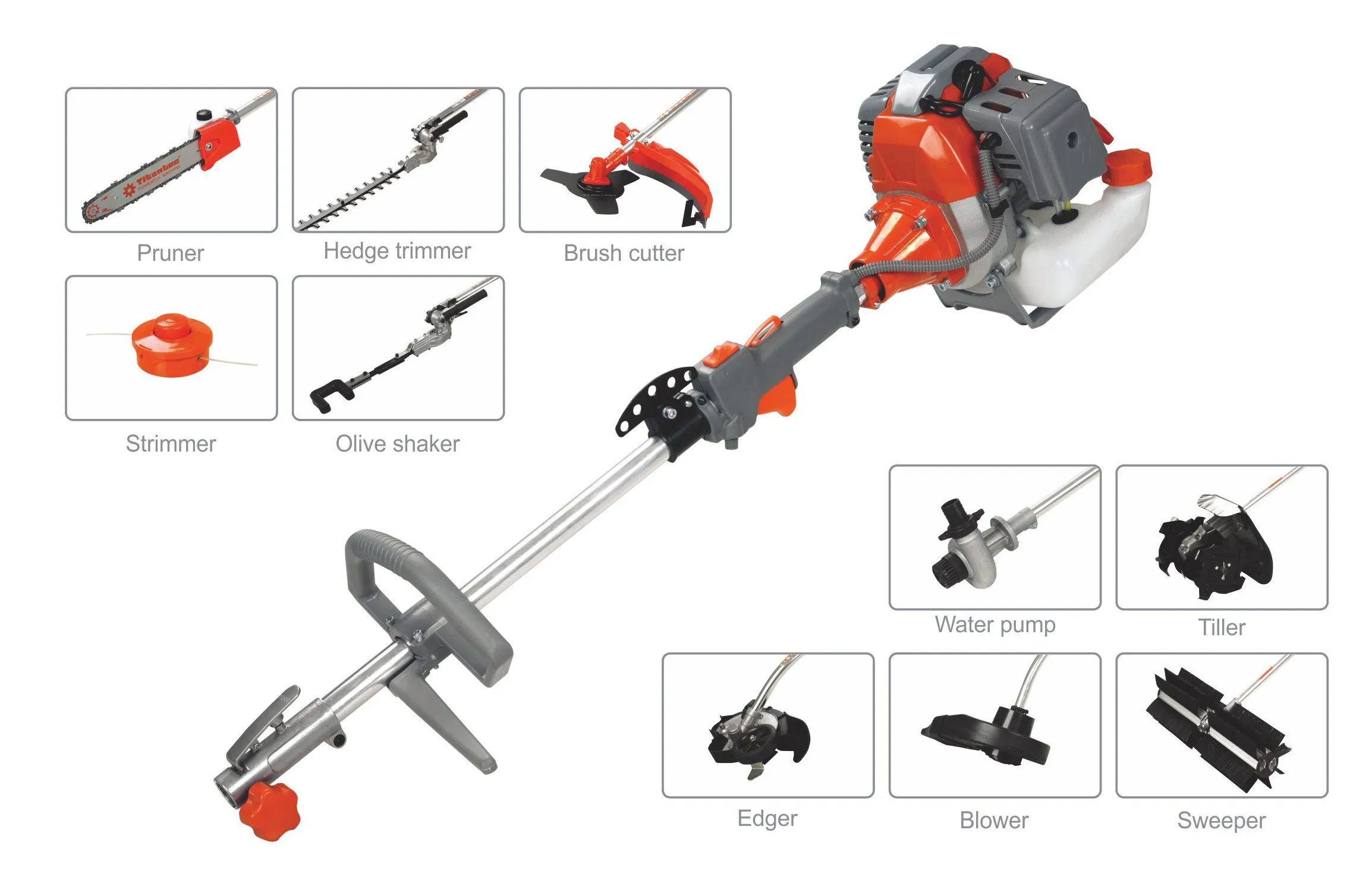 26cc Powerful Gasoline Tool Sets Muti-Tool Brushcutter (TT-M2600)